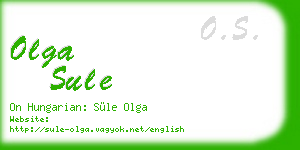 olga sule business card