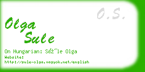 olga sule business card